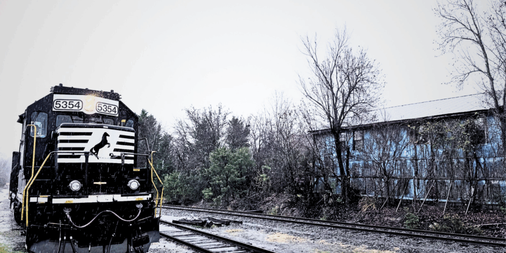 Train tracks next to Carr MIll Mall, Carrboro, NC