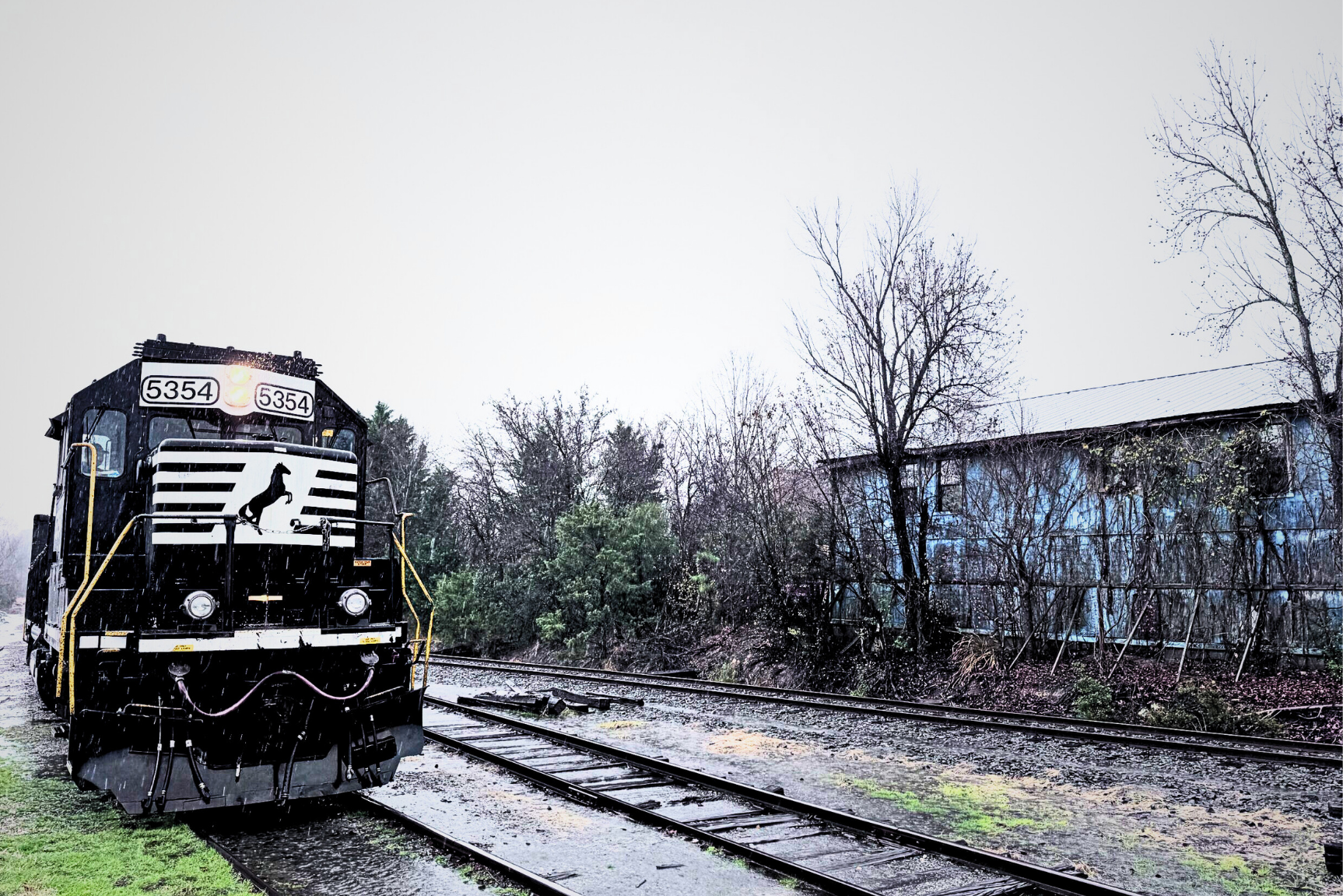 Train tracks next to Carr MIll Mall, Carrboro, NC