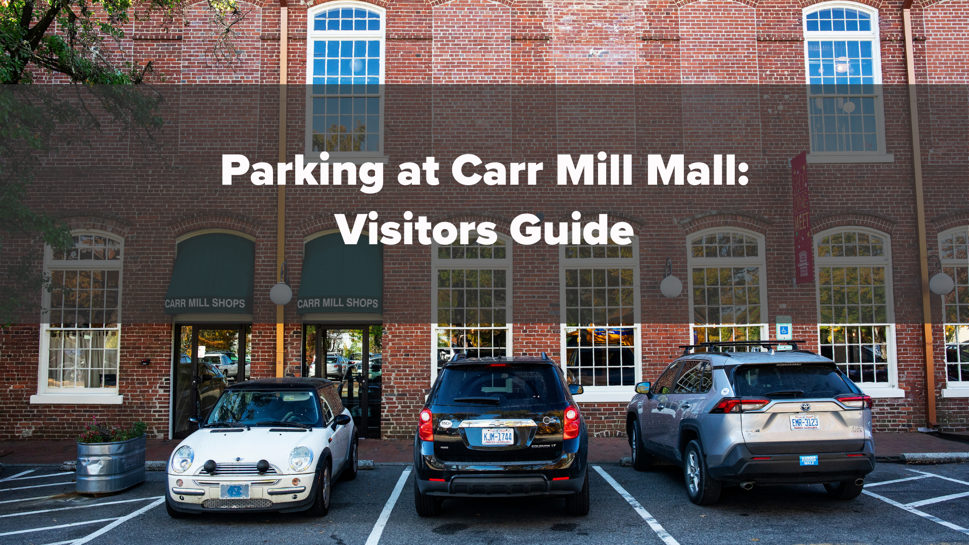 Parking at Carr Mill Mall, Carrboro, NC